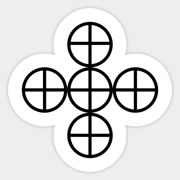 Abstract Medieval Cross Sticker by joshthecartoonguy